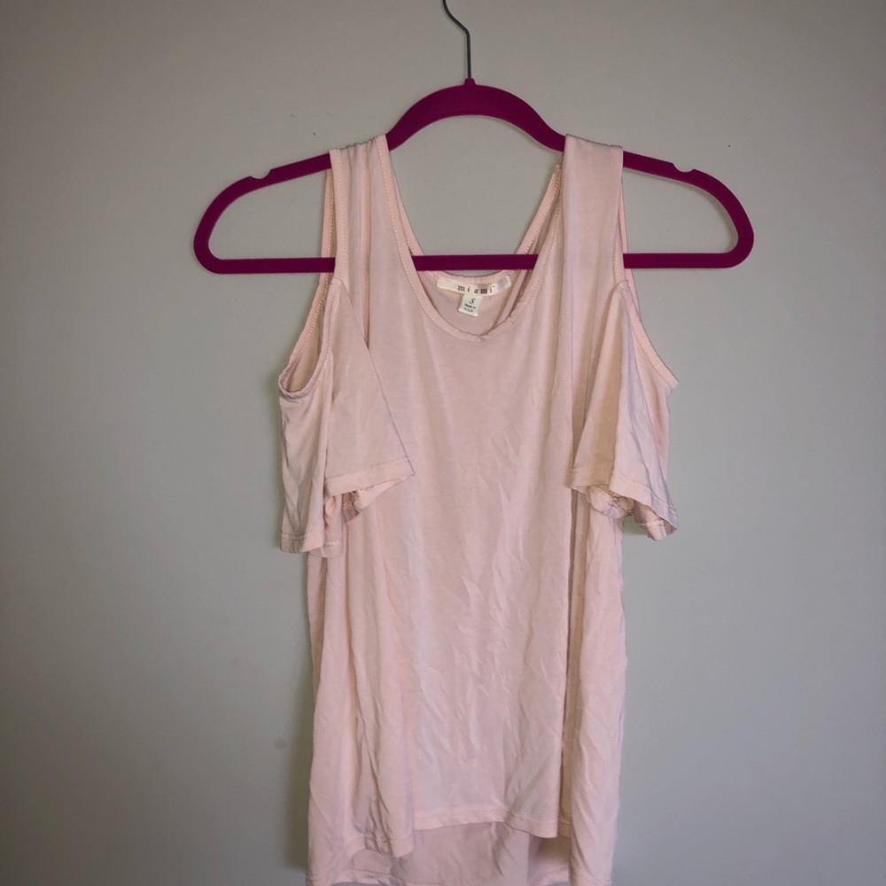 light pink off the shoulder top
